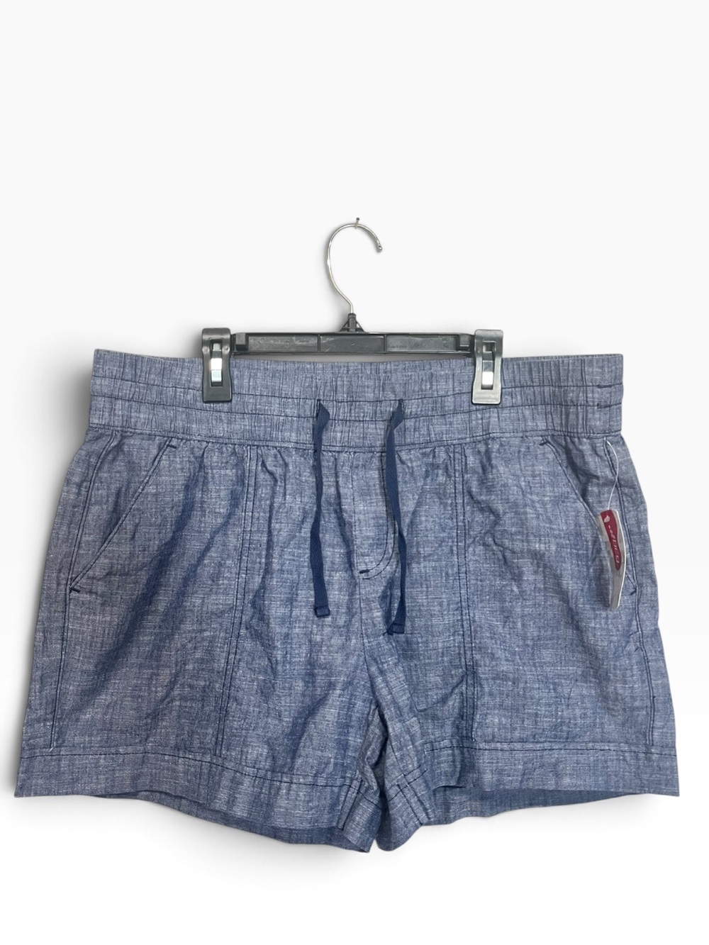 NWT BCG | Women's Blue Elastic Waist Drawstring Chambray Shorts L